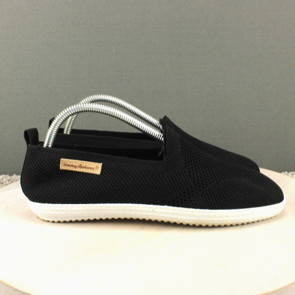 Tommy Bahama Slip On Comfort Shoes Womens 8.5 Black Textile